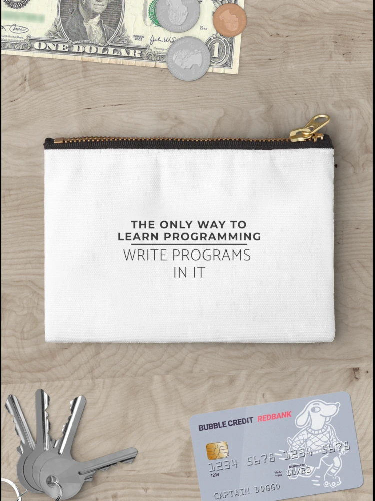 Thumbnail 3 of 4, Zipper Pouch, Write programs to learn programming designed and sold by GraphitePen.