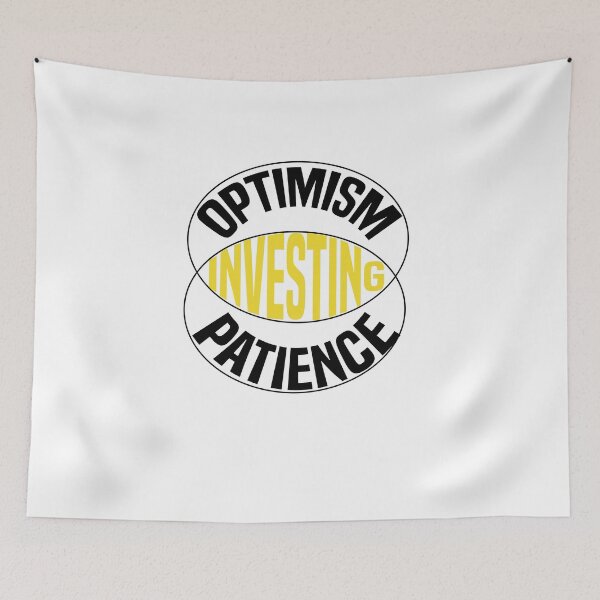 Item preview, Investing is the intersection of optimism and patience designed and sold by piscado.