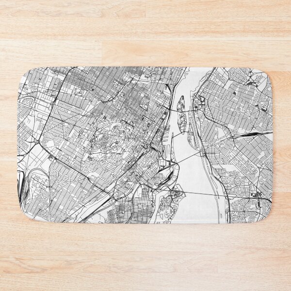Item preview, Montreal White Map designed and sold by multiplicitymap.