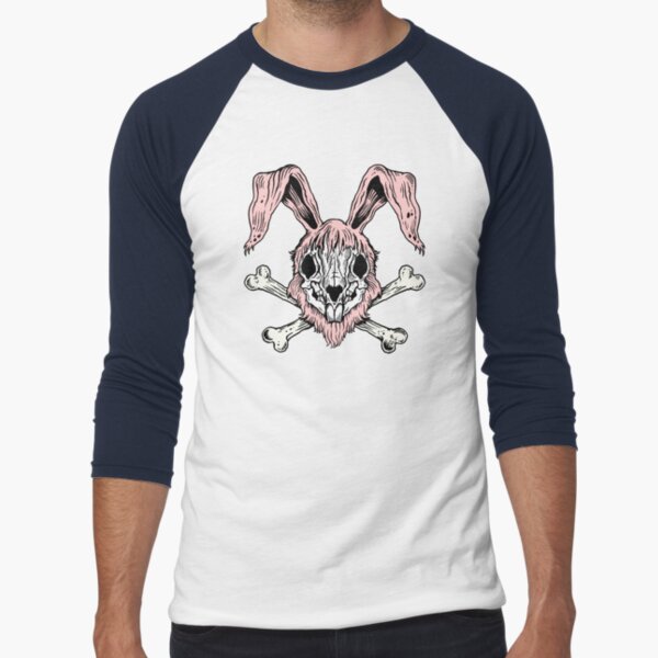 Rare Happy Bunny skull and cross bone raglan orders top