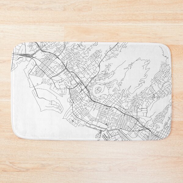 Item preview, Honolulu White Map designed and sold by multiplicitymap.