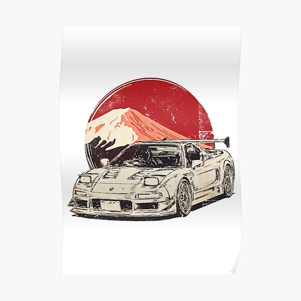 Initial D Go Hojo Nsx Poster By Zewiss Redbubble