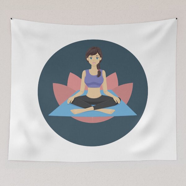 Item preview, Paisley Meditating Goddess Yoga designed and sold by salman4747.