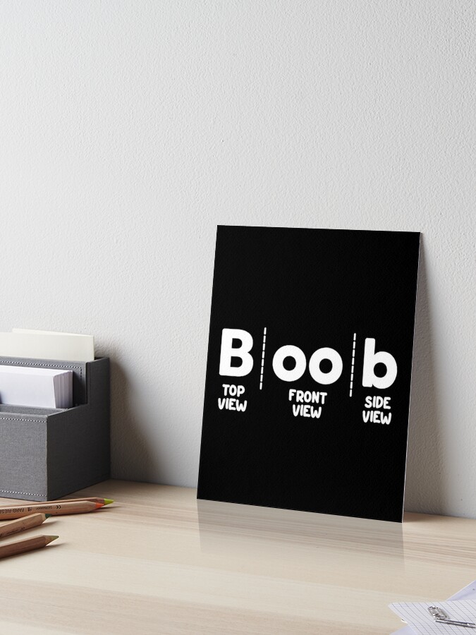 Funny Boobs Adult Humor Gift Art Board Print for Sale by