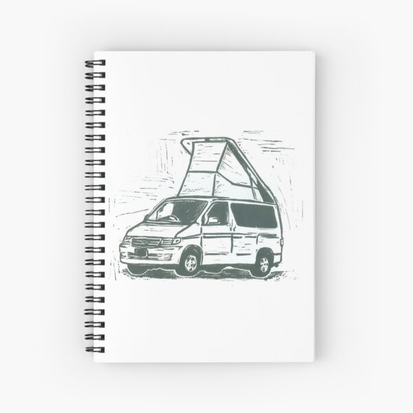 Item preview, Mazda Bongo Friendee Camper van Linocut designed and sold by INKIEFINGERS.