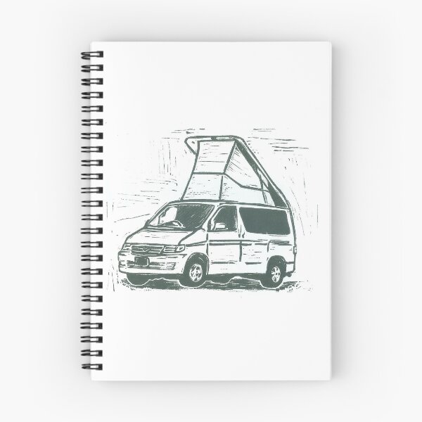 Item preview, Mazda Bongo Friendee Camper van Linocut designed and sold by INKIEFINGERS.