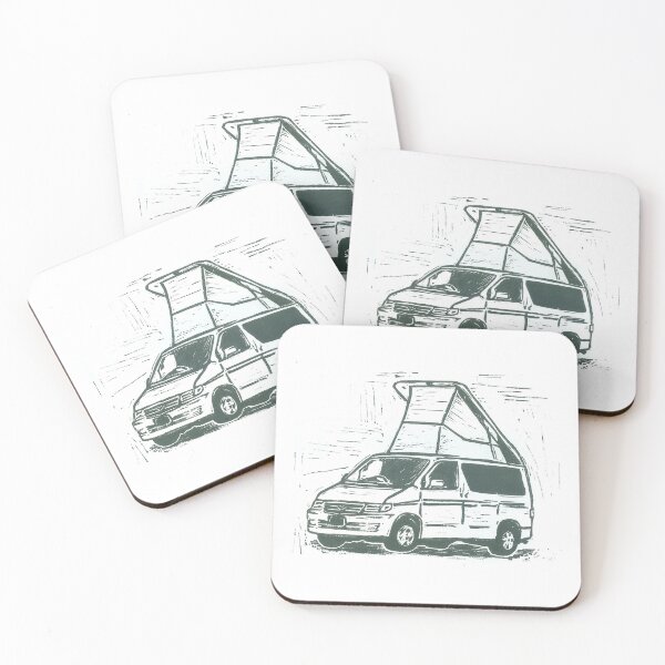 Item preview, Mazda Bongo Friendee Camper van Linocut designed and sold by INKIEFINGERS.