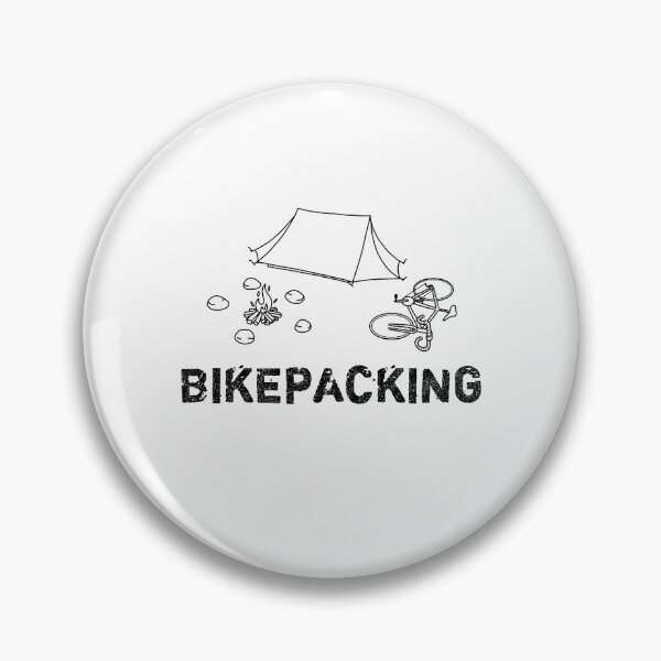Item preview, Bikepacking Tent and Fireplace (black lineart) designed and sold by PedalAndChain.