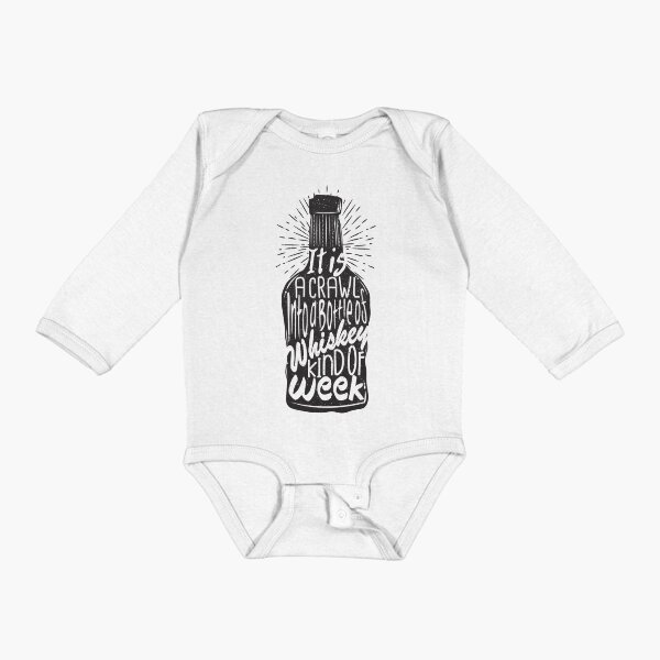 It is a Crawl into a Bottle of Whiskey Kind of Week Long Sleeve Baby One-Piece