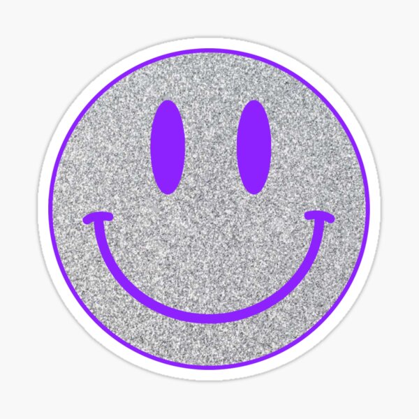 Smiley Face Patch- Lilac