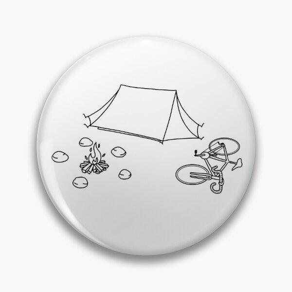 Item preview, Bikepacking Essentials (black lineart) designed and sold by PedalAndChain.
