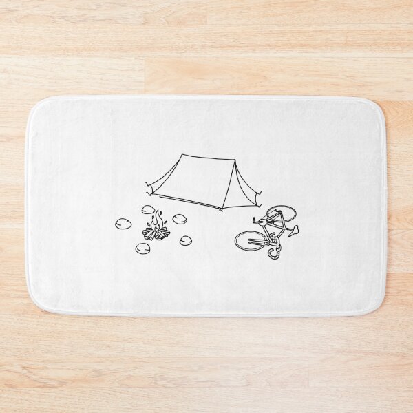 Item preview, Bikepacking Essentials (black lineart) designed and sold by PedalAndChain.