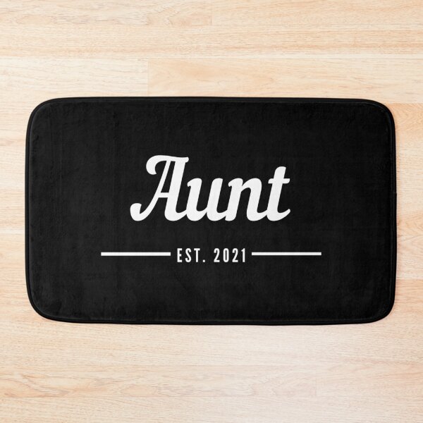 Item preview, Aunt. Established 2021. Text only design. White text. Cursive, script handwriting. Retro. designed and sold by JellyBeenzz.
