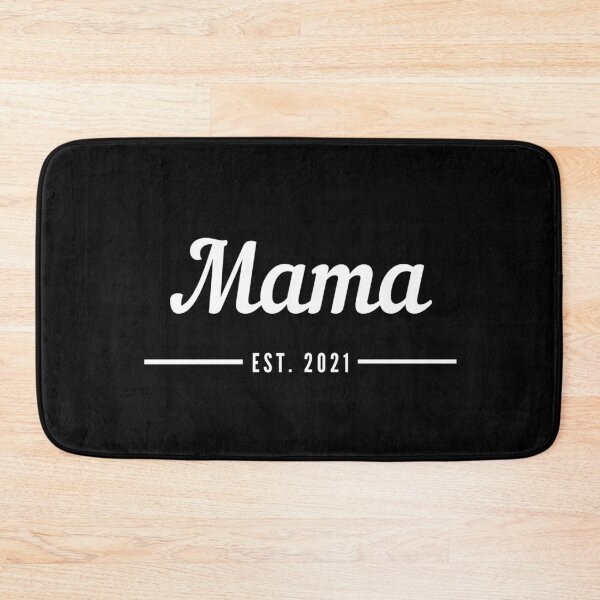 Item preview, Mama. Established 2021. Text only design. White text. Cursive, script handwriting. Retro. designed and sold by JellyBeenzz.