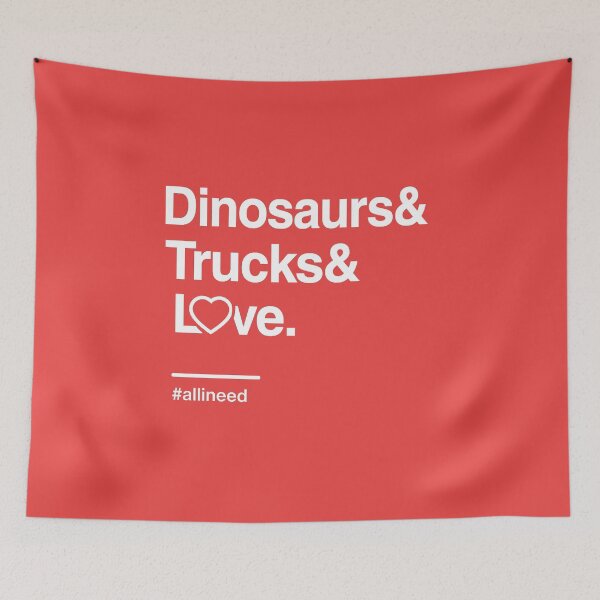 Item preview, Dinos and Trucks and Love, Boys Valentine's Day Gift Idea designed and sold by BootsBoots.