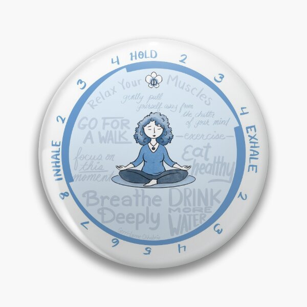 Item preview, Meditation Breathing Self-Care Circle (Blue) designed and sold by glachhabria.