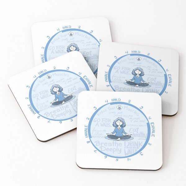 Item preview, Meditation Breathing Self-Care Circle (Blue) designed and sold by glachhabria.