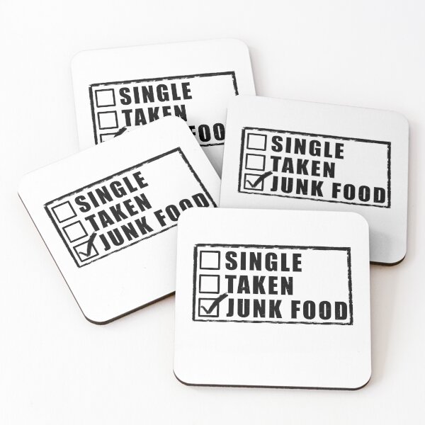 Item preview, Single Taken Junk Food - White designed and sold by BusyMonkeys.