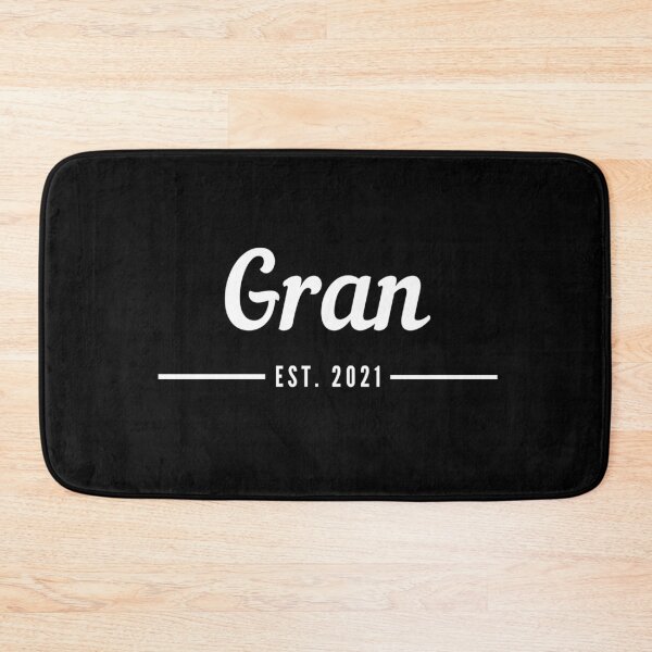 Item preview, Gran. Established 2021. Text only design. White text. Cursive, script handwriting. Retro. designed and sold by JellyBeenzz.
