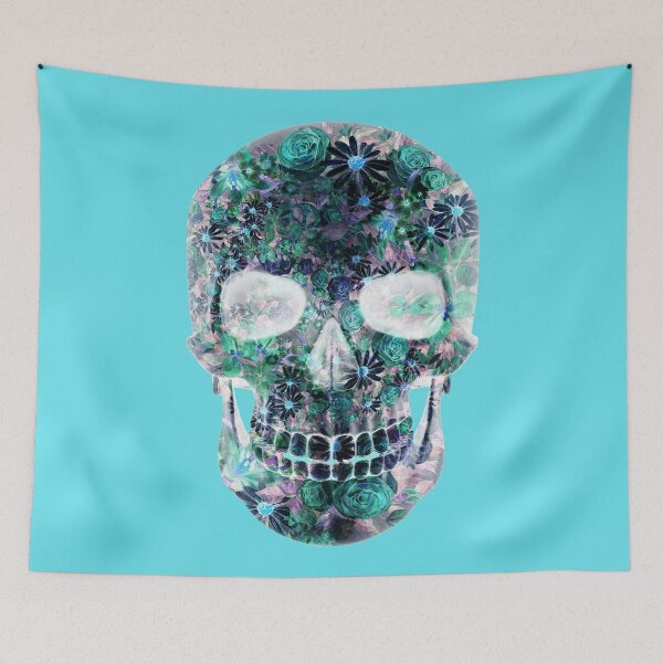 Item preview, Floral Psychedelic Colored Abstract  Skull designed and sold by BritzShop.