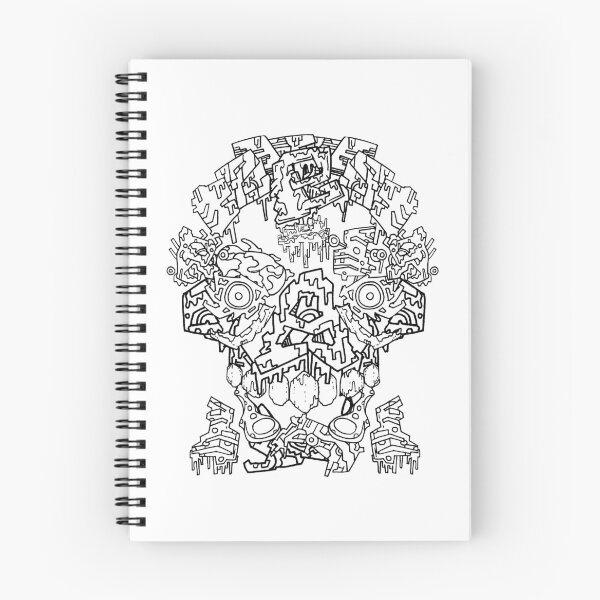 Item preview, Melting Robot Skull Line Art Doodle Slime Abstract designed and sold by MythicMerch.