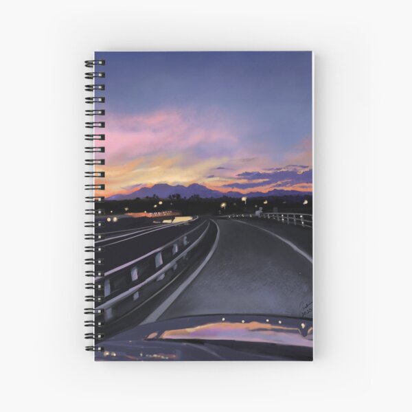 Road Trip Sunset Spiral Notebook