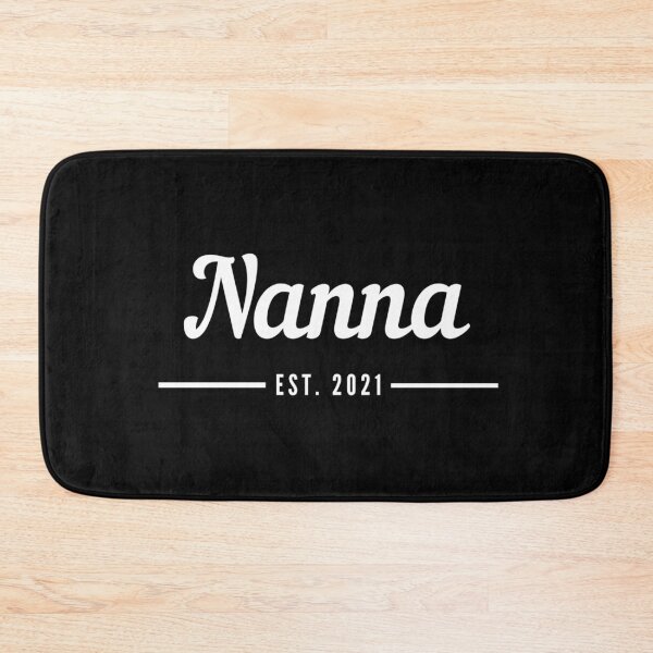 Item preview, Nanna. Established 2021. Text only design. White text. Cursive, script handwriting. Retro. designed and sold by JellyBeenzz.