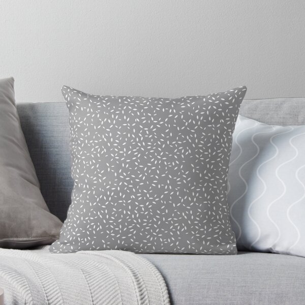 Pantone 2021 colour, Ultimate Gray and white flecks Throw Pillow