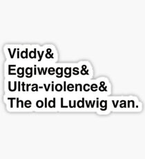 A Clockwork Orange Language Ampersand Helvetica List t-shirt etc. Sticker