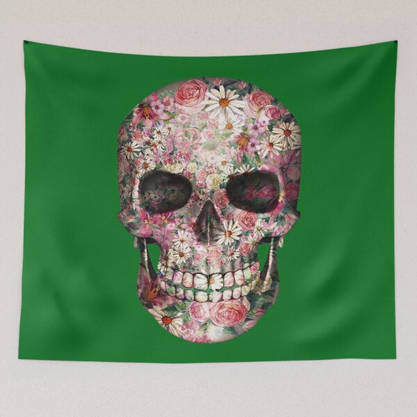 Item preview, Floral Psychedelic Colored Abstract  Skull designed and sold by BritzShop.