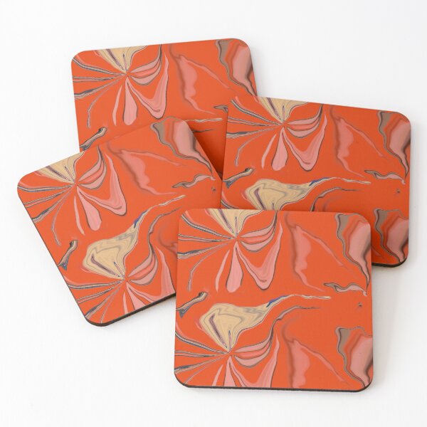Item preview, Bright vibrant floral effect marbled abstract designed and sold by Diane Hunter Art.