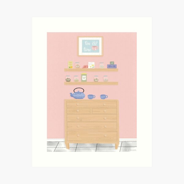 Vista previa del artículo con la obra «La hora del té», diseñado y vendido por Colleen Bingham.