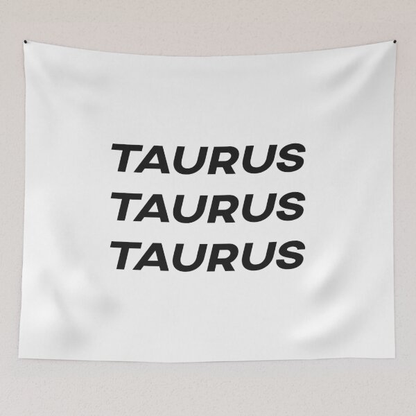 Item preview, Taurus Taurus Taurus Black Zodiac Sign Text designed and sold by Cefani Musk.