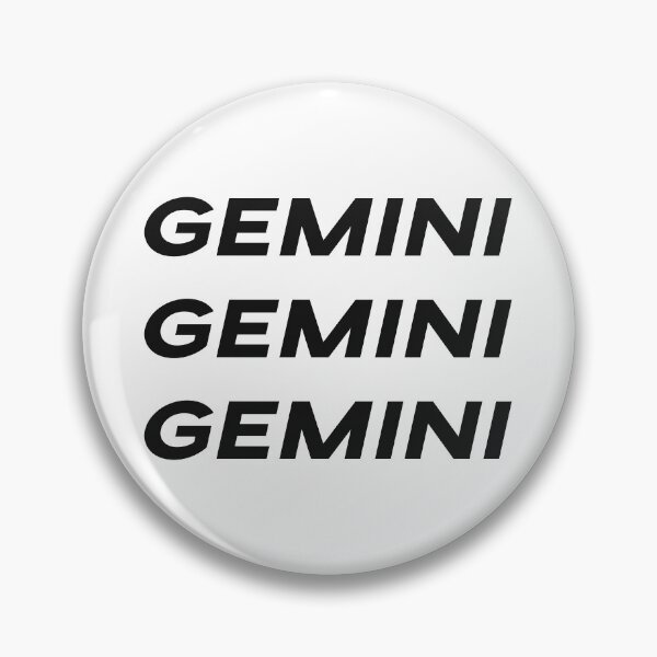 Item preview, Gemini Gemini Gemini Black Zodiac Sign Text designed and sold by Cefani Musk.
