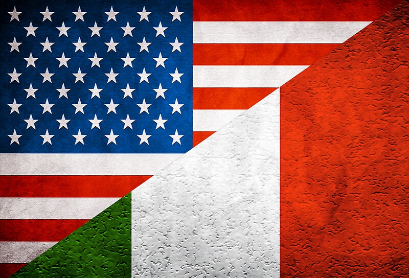 "Half Italian Half American Flag" Stickers by freestyleINK Redbubble