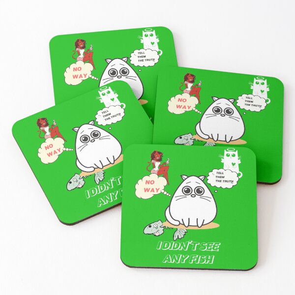 Item preview,  Cat Humor-I Didn't See Any Fish designed and sold by TeesFashion.