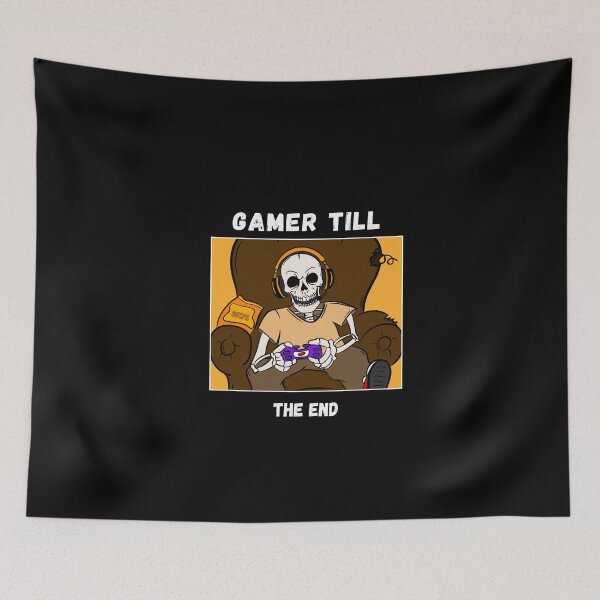 Item preview, Gamer till the End,  Funny Illustration Gift for Games Lovers designed and sold by JUSTBEELEGANT.