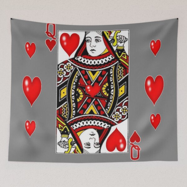 Item preview, QUEEN OF HEARTS GREY ART CASINO CARD ABSTRACT designed and sold by sharlesart.