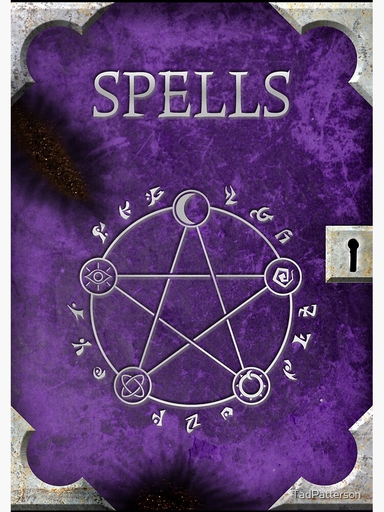 Thumbnail 3 of 3, Spiral Notebook, Spellbook Purple designed and sold by TadPatterson.