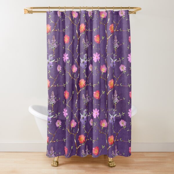 Chinoiserie Garden in Violet Shower Curtain