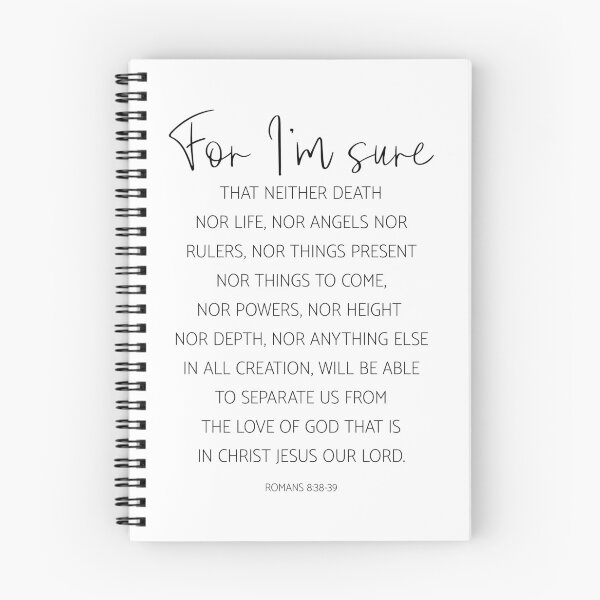 Item preview, For I'm Sure That Neither Death Nor Life, Romans 8:38-39, Bible Verse, Christian Gift, Scripture Art designed and sold by aenaonartwork.