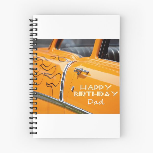 Item preview, Hot rod , Happy Birthday Dad, orange with flames. designed and sold by Mary Taylor.