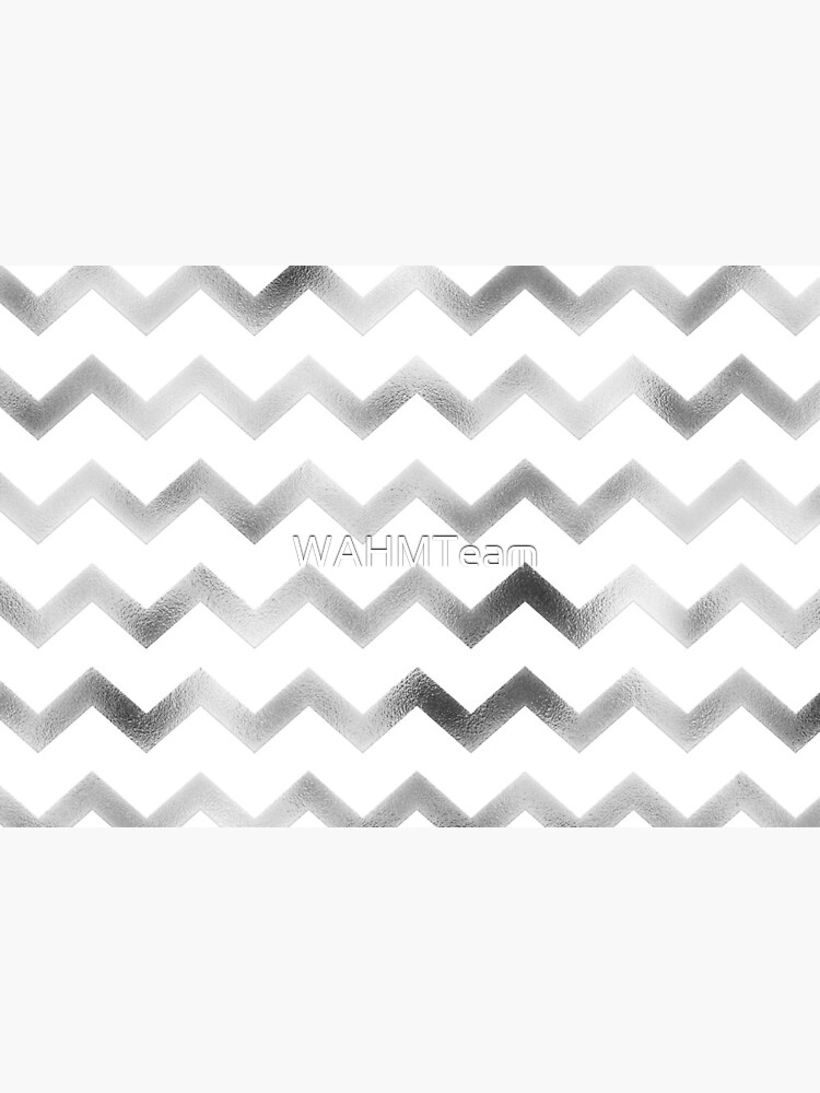 Silver and White Chevron Zig Zag Pattern by WAHMTeam