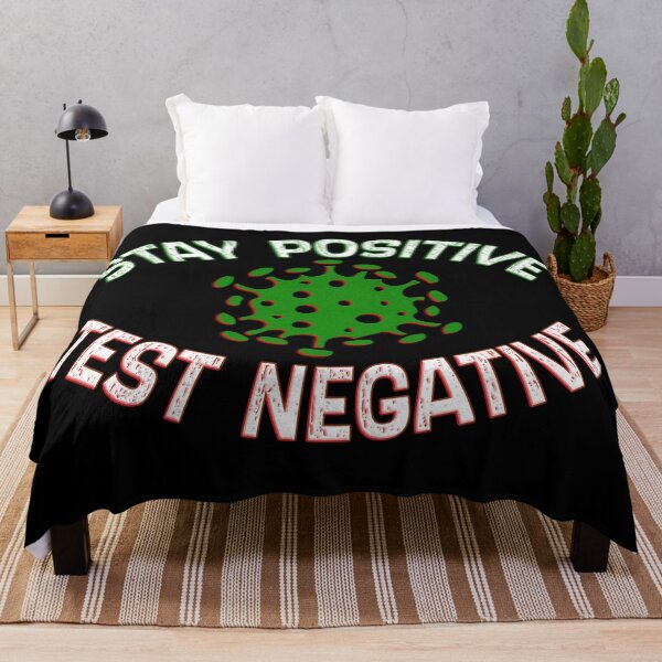 Item preview, stay positive test negative motivational quote designed and sold by AllLeftSides42.