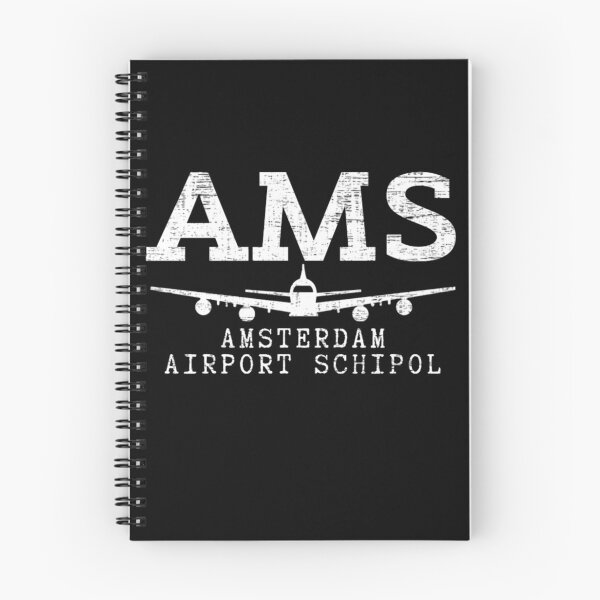 Item preview, AMS Amsterdam Airport Schipol IATA Code Vintage designed and sold by Hoiho Adventure Shirts.