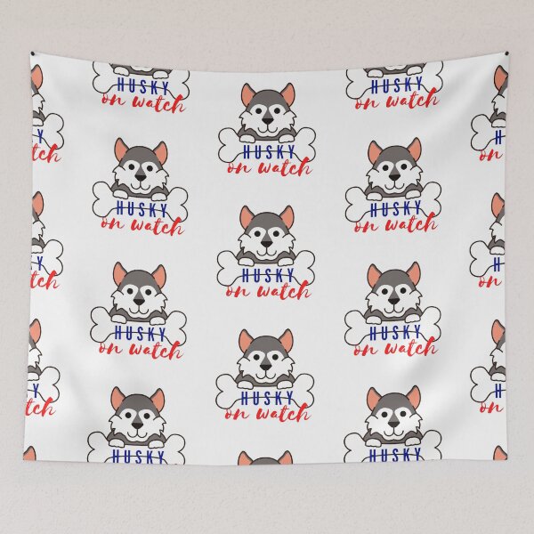Item preview, husky on watch designed and sold by JocelynCrafts.