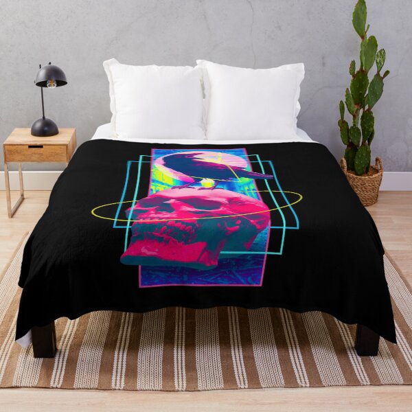 Item preview, Vaporwave Skull & Crow - Halloween Retro Aesthetic Art  designed and sold by Hitagivapor.