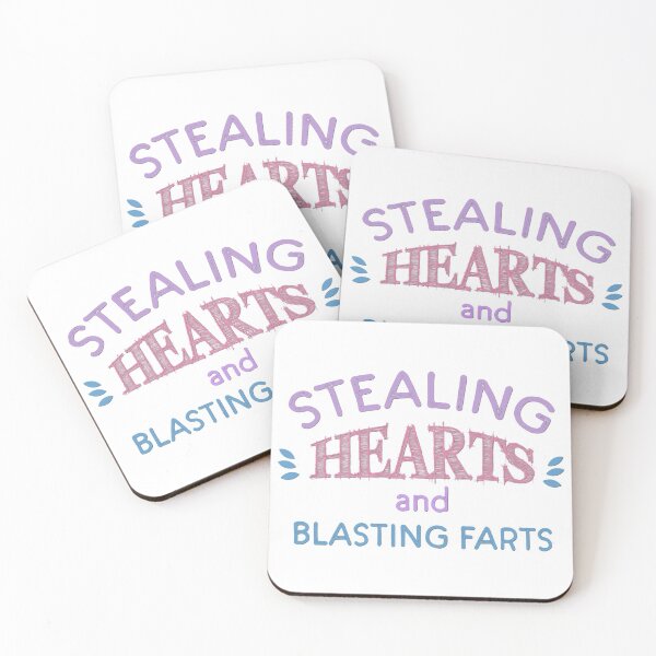 Item preview, Stealing hearts and blasting farts funny quote designed and sold by GraphicBit.