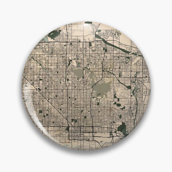 Artikelvorschau, Phoenix Stadtplan von Arizona, USA - Weinlese entworfen und verkauft von deMAP.