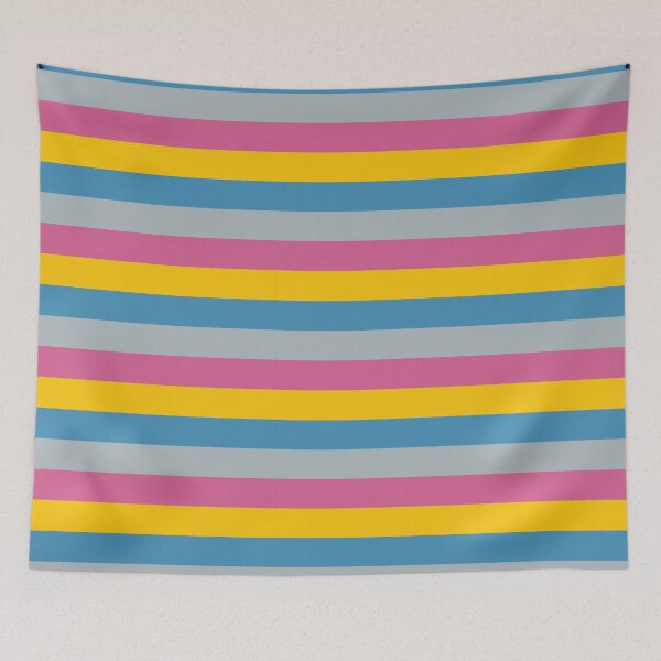 Item preview, Colourful Stripes Minimal Pattern (Grey Pink Yellow Blue) designed and sold by TalBright.